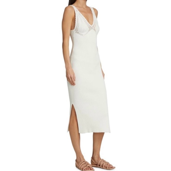 DEREK LAM 10 CROSBY Valencia crocheted cotton-blend midi dress - Picture 3 of 10